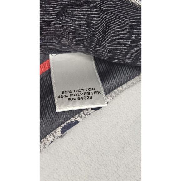 Banana Republic Size 4 Geometric Circle Printed Cotton Shorts Navy Blue White - Picture 9 of 9